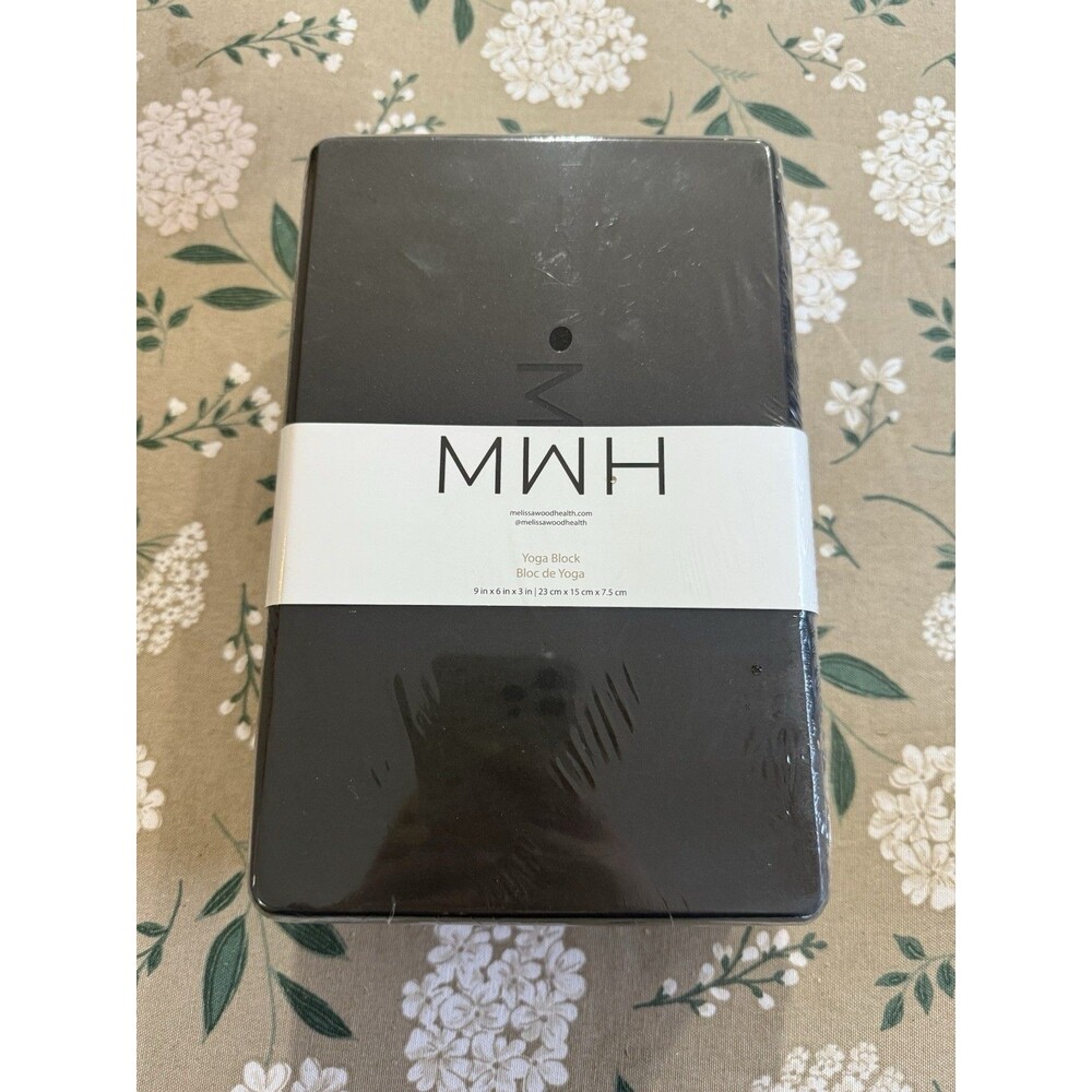 New MWH Yoga Block Black Sealed 9x6x3 Melissa Wood Health Stabilizer Balance